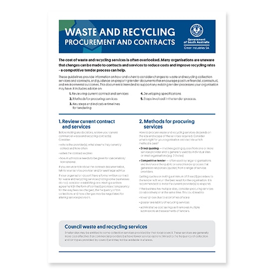 Waste and Recycling: Procurement and Contracts (2021)